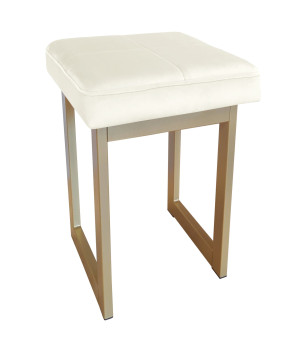 Taboret SOLID tkanina Welur stelaż metalowy STOŁEK LOFT : Kolor Stelaża - Złoty, Kolor tkaniny - VELVET - MG50, Typ tkaniny - Velvet, Wysokość - 60 cm