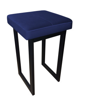 Taboret SOLID tkanina Welur stelaż metalowy STOŁEK LOFT : Kolor Stelaża - Czarny , Kolor tkaniny - VELVET - MG16, Typ tkaniny - Velvet, Wysokość - 60 cm