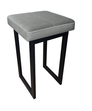 Taboret SOLID tkanina Welur stelaż metalowy STOŁEK LOFT : Kolor Stelaża - Czarny , Kolor tkaniny - VELVET - MG17, Typ tkaniny - Velvet, Wysokość - 60 cm