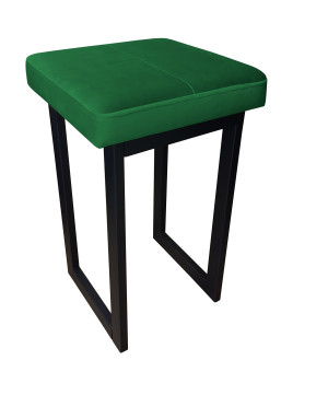 Taboret SOLID tkanina Welur stelaż metalowy STOŁEK LOFT : Kolor Stelaża - Czarny , Kolor tkaniny - VELVET - MG25, Typ tkaniny - Velvet, Wysokość - 60 cm