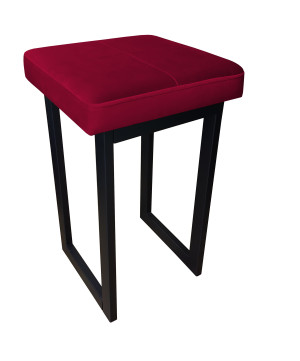 Taboret SOLID tkanina Welur stelaż metalowy STOŁEK LOFT : Kolor Stelaża - Czarny , Kolor tkaniny - VELVET - MG31, Typ tkaniny - Velvet, Wysokość - 60 cm