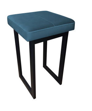 Taboret SOLID tkanina Welur stelaż metalowy STOŁEK LOFT : Kolor Stelaża - Czarny , Kolor tkaniny - VELVET - MG33, Typ tkaniny - Velvet, Wysokość - 60 cm