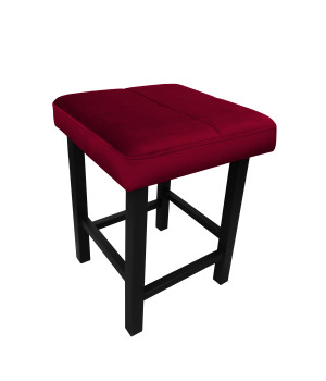 Taboret KLASYK tkanina Welur stelaż metalowy : Kolor Stelaża - Czarny , Kolor tkaniny - VELVET - MG31, Typ tkaniny - Velvet, Wysokość - 45 cm