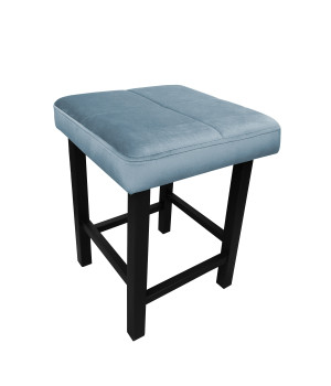 Taboret KLASYK tkanina Welur stelaż metalowy : Kolor Stelaża - Czarny , Kolor tkaniny - VELVET - BL06, Typ tkaniny - Velvet, Wysokość - 45 cm