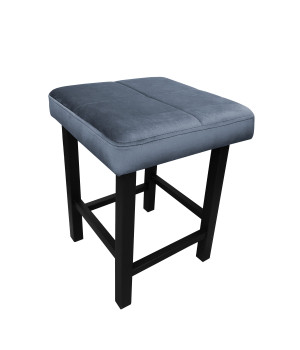 Taboret KLASYK tkanina Welur stelaż metalowy : Kolor Stelaża - Czarny , Kolor tkaniny - VELVET - BL14, Typ tkaniny - Velvet, Wysokość - 45 cm