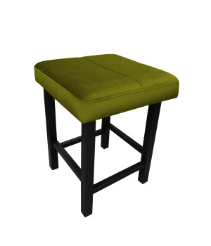 Taboret KLASYK tkanina Welur stelaż metalowy : Kolor Stelaża - Czarny , Kolor tkaniny - VELVET - BL75, Typ tkaniny - Velvet, Wysokość - 45 cm