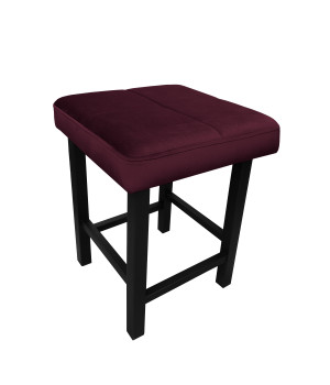 Taboret KLASYK tkanina Welur stelaż metalowy : Kolor Stelaża - Czarny , Kolor tkaniny - VELVET - MG02, Typ tkaniny - Velvet, Wysokość - 45 cm