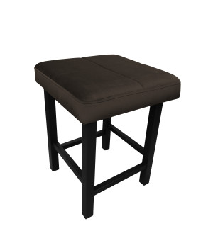 Taboret KLASYK tkanina Welur stelaż metalowy : Kolor Stelaża - Czarny , Kolor tkaniny - VELVET - MG05, Typ tkaniny - Velvet, Wysokość - 45 cm