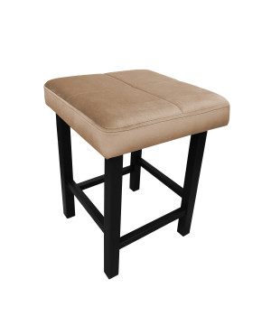 Taboret KLASYK tkanina Welur stelaż metalowy : Kolor Stelaża - Czarny , Kolor tkaniny - VELVET - MG06, Typ tkaniny - Velvet, Wysokość - 45 cm