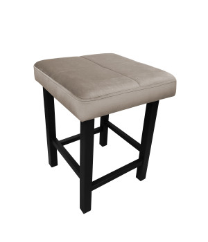 Taboret KLASYK tkanina Welur stelaż metalowy : Kolor Stelaża - Czarny , Kolor tkaniny - VELVET - MG09, Typ tkaniny - Velvet, Wysokość - 45 cm
