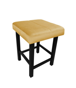 Taboret KLASYK tkanina Welur stelaż metalowy : Kolor Stelaża - Czarny , Kolor tkaniny - VELVET - MG15, Typ tkaniny - Velvet, Wysokość - 45 cm