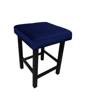 Taboret KLASYK tkanina Welur stelaż metalowy : Kolor Stelaża - Czarny , Kolor tkaniny - VELVET - MG16, Typ tkaniny - Velvet, Wysokość - 45 cm