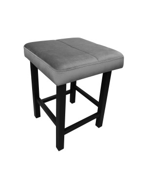 Taboret KLASYK tkanina Welur stelaż metalowy : Kolor Stelaża - Czarny , Kolor tkaniny - VELVET - MG17, Typ tkaniny - Velvet, Wysokość - 45 cm