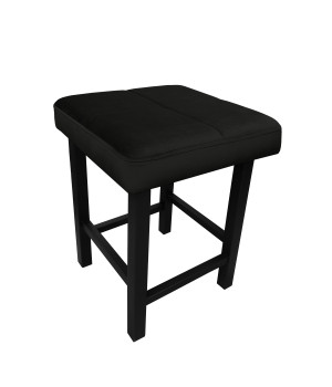 Taboret KLASYK tkanina Welur stelaż metalowy : Kolor Stelaża - Czarny , Kolor tkaniny - VELVET - MG19, Typ tkaniny - Velvet, Wysokość - 45 cm