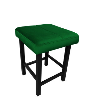 Taboret KLASYK tkanina Welur stelaż metalowy : Kolor Stelaża - Czarny , Kolor tkaniny - VELVET - MG25, Typ tkaniny - Velvet, Wysokość - 45 cm
