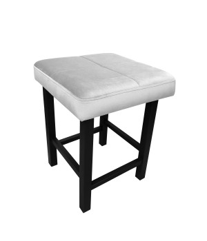 Taboret KLASYK tkanina Welur stelaż metalowy : Kolor Stelaża - Czarny , Kolor tkaniny - VELVET - MG39, Typ tkaniny - Velvet, Wysokość - 45 cm