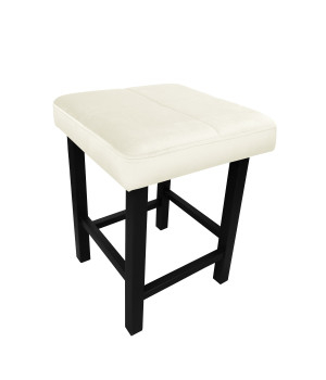 Taboret KLASYK tkanina Welur stelaż metalowy : Kolor Stelaża - Czarny , Kolor tkaniny - VELVET - MG50, Typ tkaniny - Velvet, Wysokość - 45 cm