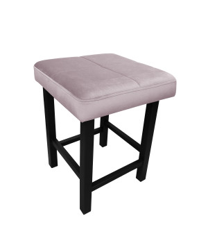 Taboret KLASYK tkanina Welur stelaż metalowy : Kolor Stelaża - Czarny , Kolor tkaniny - VELVET - MG55, Typ tkaniny - Velvet, Wysokość - 45 cm