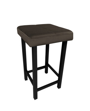 Taboret KLASYK tkanina Welur stelaż metalowy : Kolor Stelaża - Czarny , Kolor tkaniny - VELVET - MG05, Typ tkaniny - Velvet, Wysokość - 60 cm