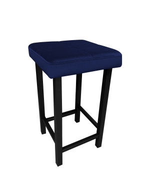 Taboret KLASYK tkanina Welur stelaż metalowy : Kolor Stelaża - Czarny , Kolor tkaniny - VELVET - MG16, Typ tkaniny - Velvet, Wysokość - 60 cm