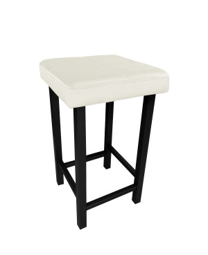 Taboret KLASYK tkanina Welur stelaż metalowy : Kolor Stelaża - Czarny , Kolor tkaniny - VELVET - MG50, Typ tkaniny - Velvet, Wysokość - 60 cm