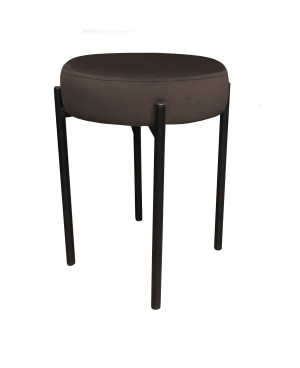 Taboret DIOR stelaż metalowy tkanina Welur : Kolor Stelaża - Czarny , Kolor tkaniny - VELVET - MG05, Typ tkaniny - Velvet