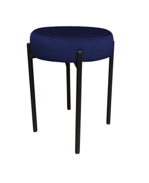 Taboret DIOR stelaż metalowy tkanina Welur : Kolor Stelaża - Czarny , Kolor tkaniny - VELVET - MG16, Typ tkaniny - Velvet