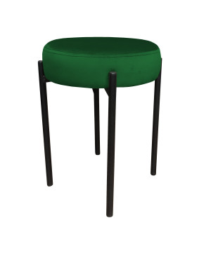 Taboret DIOR stelaż metalowy tkanina Welur : Kolor Stelaża - Czarny , Kolor tkaniny - VELVET - MG25, Typ tkaniny - Velvet