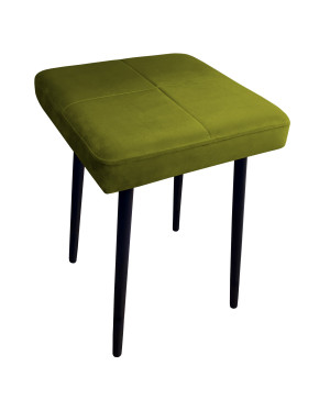 Taboret MAX tkanina Welur stelaż metalowy STOŁEK LOFT : Kolor nogi - Czarna stożek, Kolor tkaniny - VELVET - BL75, Typ tkaniny - Velvet