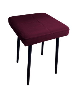 Taboret MAX tkanina Welur stelaż metalowy STOŁEK LOFT : Kolor nogi - Czarna stożek, Kolor tkaniny - VELVET - MG02, Typ tkaniny - Velvet