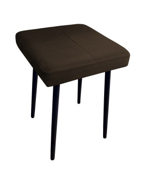 Taboret MAX tkanina Welur stelaż metalowy STOŁEK LOFT : Kolor nogi - Czarna stożek, Kolor tkaniny - VELVET - MG05, Typ tkaniny - Velvet