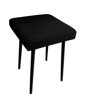 Taboret MAX tkanina Welur stelaż metalowy STOŁEK LOFT : Kolor nogi - Czarna stożek, Kolor tkaniny - VELVET - MG19, Typ tkaniny - Velvet