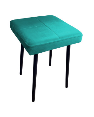 Taboret MAX tkanina Welur stelaż metalowy STOŁEK LOFT : Kolor nogi - Czarna stożek, Kolor tkaniny - VELVET - MG20, Typ tkaniny - Velvet