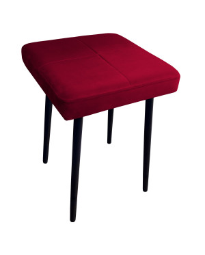 Taboret MAX tkanina Welur stelaż metalowy STOŁEK LOFT : Kolor nogi - Czarna stożek, Kolor tkaniny - VELVET - MG31, Typ tkaniny - Velvet