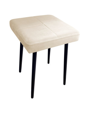 Taboret MAX tkanina Welur stelaż metalowy STOŁEK LOFT : Kolor nogi - Czarna stożek, Kolor tkaniny - VELVET - MG50, Typ tkaniny - Velvet