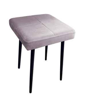 Taboret MAX tkanina Welur stelaż metalowy STOŁEK LOFT : Kolor nogi - Czarna stożek, Kolor tkaniny - VELVET - MG55, Typ tkaniny - Velvet