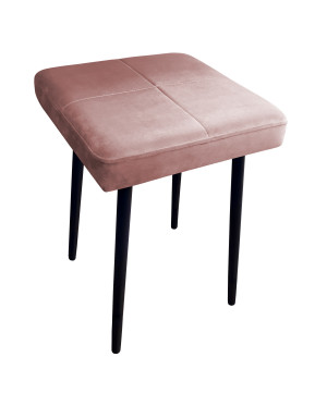 Taboret MAX tkanina Welur stelaż metalowy STOŁEK LOFT : Kolor nogi - Czarna stożek, Kolor tkaniny - VELVET - MG58, Typ tkaniny - Velvet