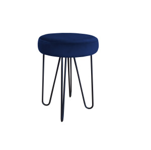 Taboret Venus tkanina Welur stelaż metalowy STOŁEK LOFT : Kolor Stelaża - Czarny , Kolor tkaniny - VELVET - MG16, Typ tkaniny - Velvet