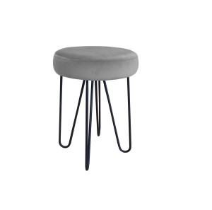 Taboret Venus tkanina Welur stelaż metalowy STOŁEK LOFT : Kolor Stelaża - Czarny , Kolor tkaniny - VELVET - MG17, Typ tkaniny - Velvet