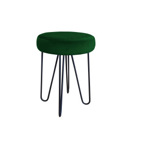 Taboret Venus tkanina Welur stelaż metalowy STOŁEK LOFT : Kolor Stelaża - Czarny , Kolor tkaniny - VELVET - MG25, Typ tkaniny - Velvet