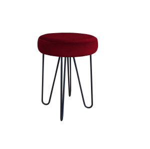 Taboret Venus tkanina Welur stelaż metalowy STOŁEK LOFT : Kolor Stelaża - Czarny , Kolor tkaniny - VELVET - MG31, Typ tkaniny - Velvet