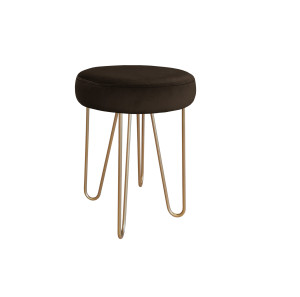 Taboret Venus tkanina Welur stelaż metalowy STOŁEK LOFT : Kolor Stelaża - Złoty, Kolor tkaniny - VELVET - MG05, Typ tkaniny - Velvet