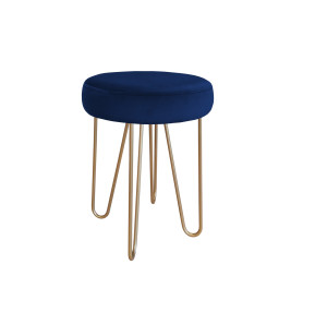 Taboret Venus tkanina Welur stelaż metalowy STOŁEK LOFT : Kolor Stelaża - Złoty, Kolor tkaniny - VELVET - MG16, Typ tkaniny - Velvet