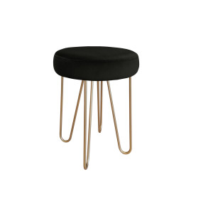 Taboret Venus tkanina Welur stelaż metalowy STOŁEK LOFT : Kolor Stelaża - Złoty, Kolor tkaniny - VELVET - MG19, Typ tkaniny - Velvet