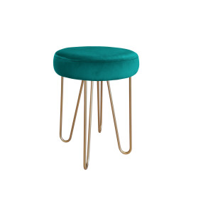 Taboret Venus tkanina Welur stelaż metalowy STOŁEK LOFT : Kolor Stelaża - Złoty, Kolor tkaniny - VELVET - MG20, Typ tkaniny - Velvet