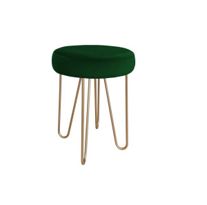 Taboret Venus tkanina Welur stelaż metalowy STOŁEK LOFT : Kolor Stelaża - Złoty, Kolor tkaniny - VELVET - MG25, Typ tkaniny - Velvet