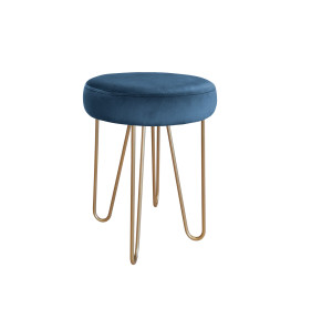 Taboret Venus tkanina Welur stelaż metalowy STOŁEK LOFT : Kolor Stelaża - Złoty, Kolor tkaniny - VELVET - MG33, Typ tkaniny - Velvet