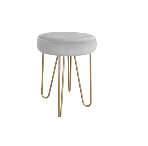Taboret Venus tkanina Welur stelaż metalowy STOŁEK LOFT : Kolor Stelaża - Złoty, Kolor tkaniny - VELVET - MG39, Typ tkaniny - Velvet