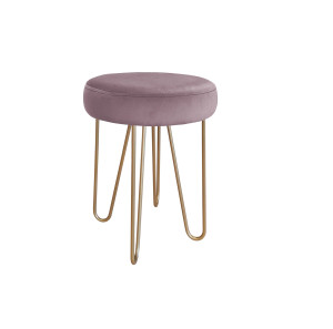 Taboret Venus tkanina Welur stelaż metalowy STOŁEK LOFT : Kolor Stelaża - Złoty, Kolor tkaniny - VELVET - MG55, Typ tkaniny - Velvet