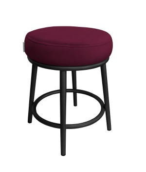 Taboret Ben tkanina Welur stelaż metalowy STOŁEK LOFT : Kolor Stelaża - Czarny , Kolor tkaniny - VELVET - MG02, Typ tkaniny - Velvet
